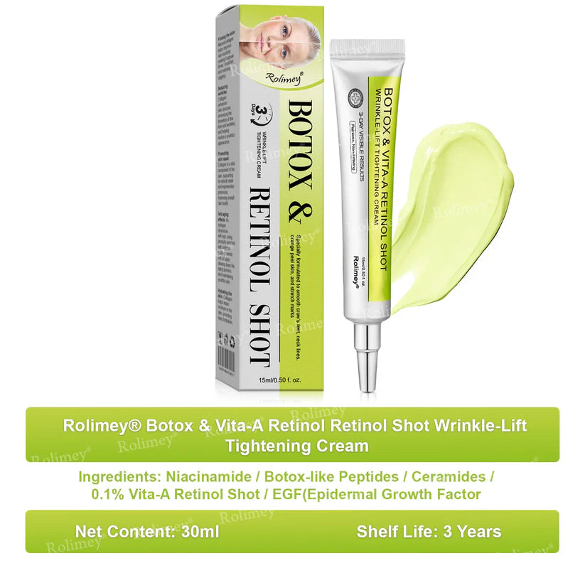 ❤️Rolimey® Botox & Vita-A Retinol Shot Wrinkle💫-Lift Tightening cream - Last Day Promotion 50% OFF