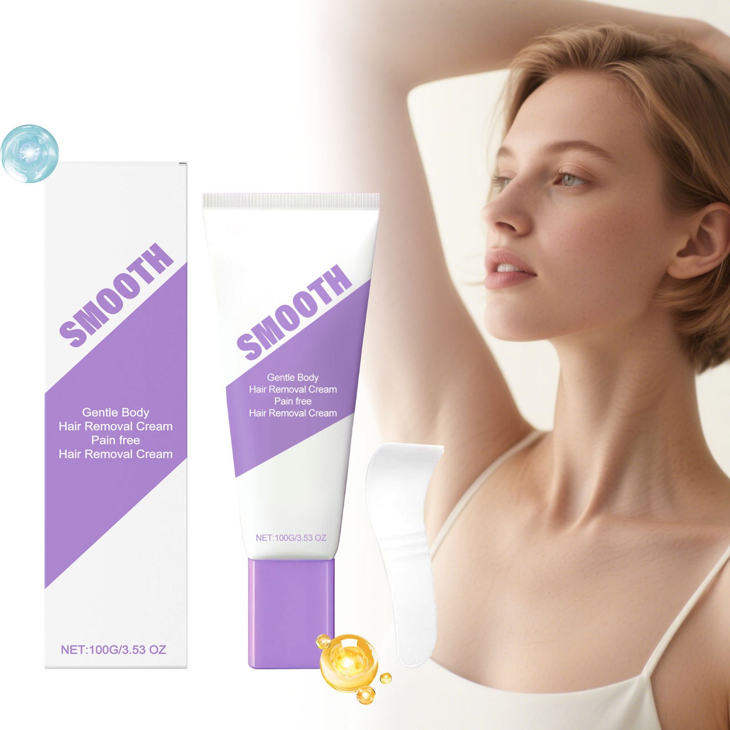 ❤️Limited Sale 50% OFF✨Gentle & Fast-Acting Hair Removal Cream with Aloe + Hyaluronic Acid