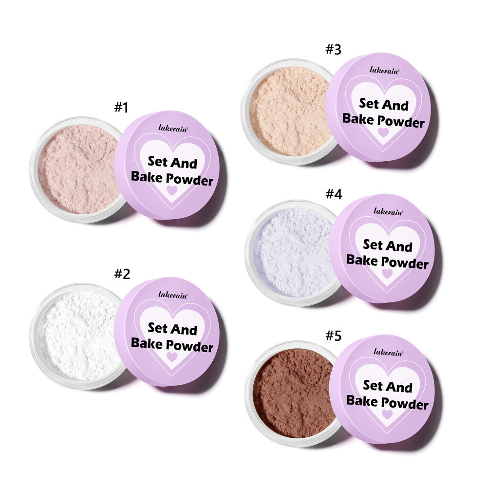 Bake Powder with Rice Powder & Vitamin-E, Lightweight & Translucent Makeup, Cosmetic Setting Powder