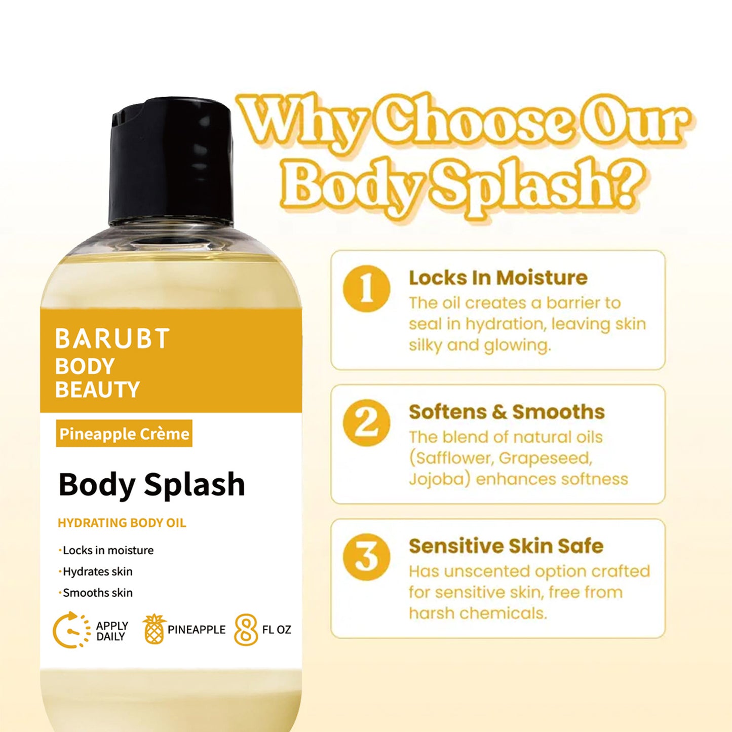 🌸Body Splash - Skin Smoothing Body Oil (Pick Your Scent)!200ml