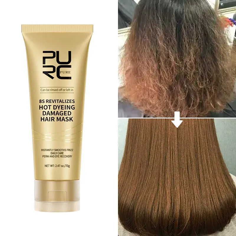 PURC No-Rinse Repair Mask | 60-Second Damage Rescue for Frizz, Breakage & Volume