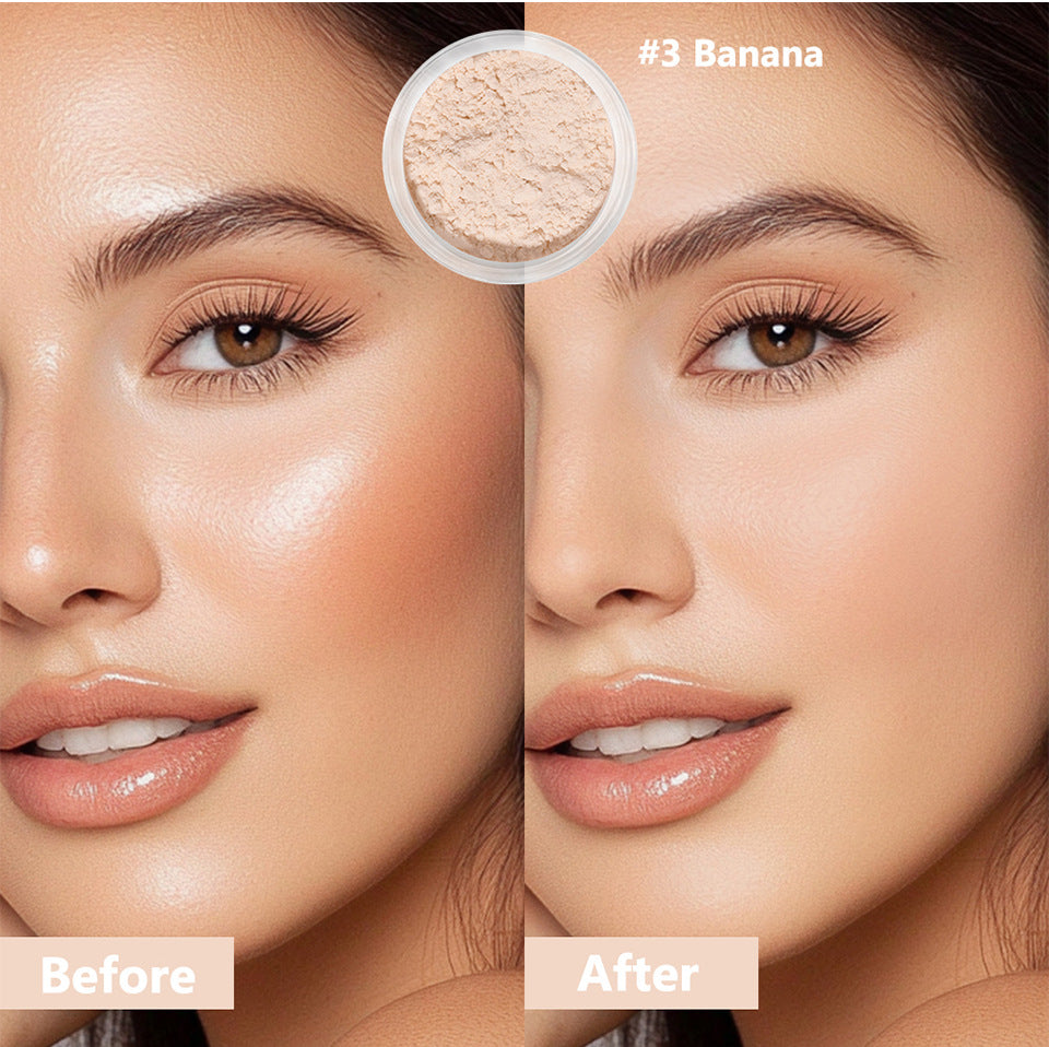 Bake Powder with Rice Powder & Vitamin-E, Lightweight & Translucent Makeup, Cosmetic Setting Powder
