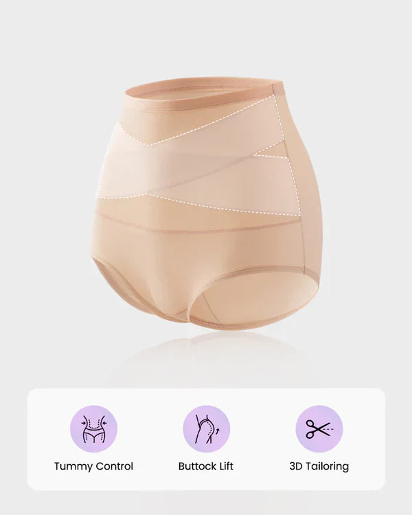 ✨Last Day-Buy 1 Get 3 Packs✨Plus-Size High-Waist Cross Tummy Control Panties