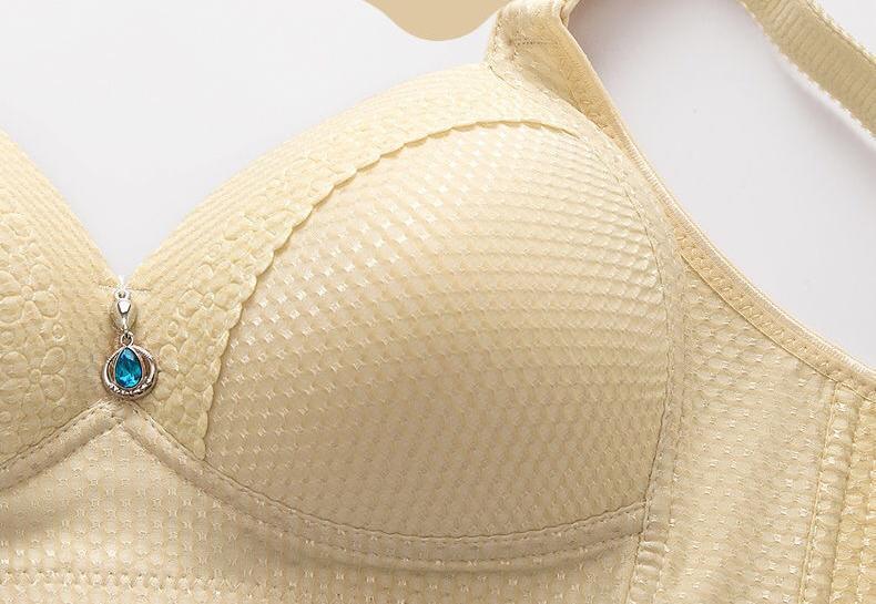 2024 WOMEN BACK BUCKLE COTTON BRAS WIRE FREE PLUS SIZE SHOULDER STRAPS BRASIERES COMFORT