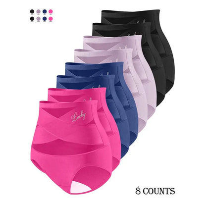 ✨Last Day-Buy 1 Get 3 Packs✨Plus-Size High-Waist Cross Tummy Control Panties