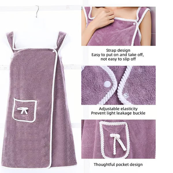 🔥🎁Plus Size Women's Wearable Shower Skirt