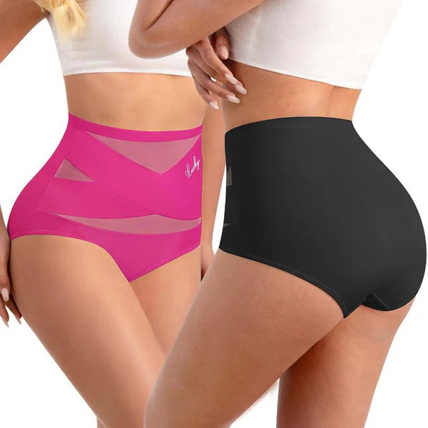 ✨Last Day-Buy 1 Get 3 Packs✨Plus-Size High-Waist Cross Tummy Control Panties