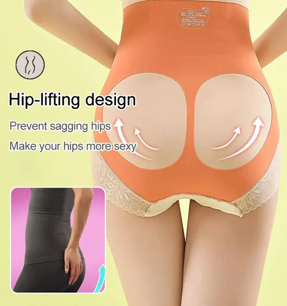 Seamless high waist hip lifting panties