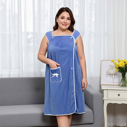 🔥🎁Plus Size Women's Wearable Shower Skirt