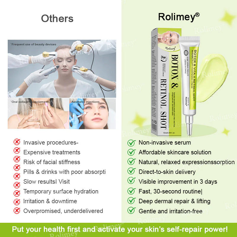 ❤️Rolimey® Botox & Vita-A Retinol Shot Wrinkle💫-Lift Tightening cream - Last Day Promotion 50% OFF