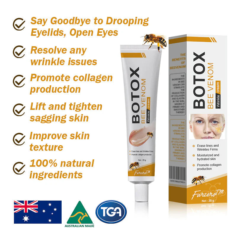 👨‍⚕️Made and Shipped from Australia✅ Furzero™ Botox Bee Venom Wrinkle Removal Cream- LAST DAY 70% OFF