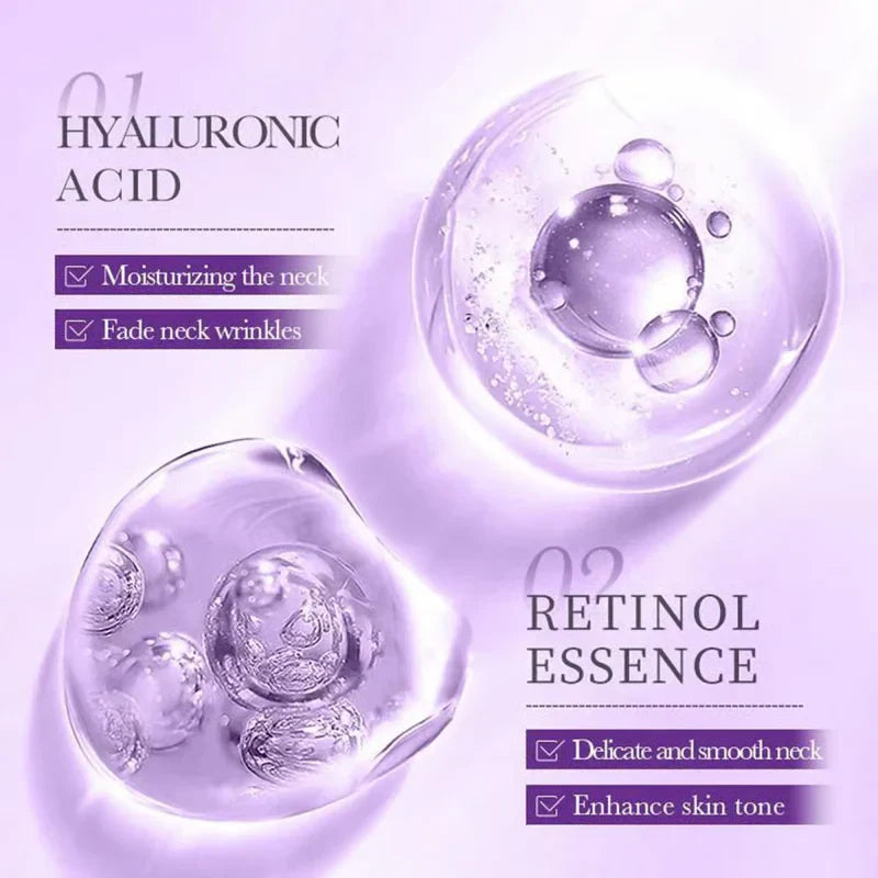 Roller Massage Neck Cream 🧴 Collagen & Hyaluronic Acid | Firms Neck, Reduces Wrinkles & Double Chin