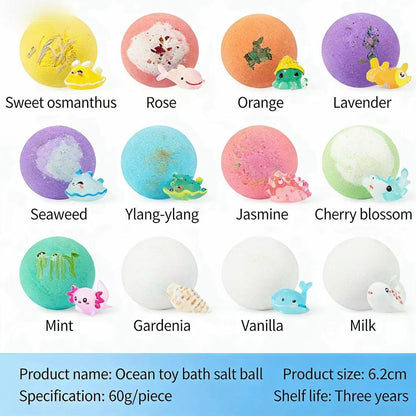 🛁 60% OFF |🌊 Ocean Theme Bath Bombs | 60g*12 Pcs, Foamy Bath Time & Fun Gift Idea ✨