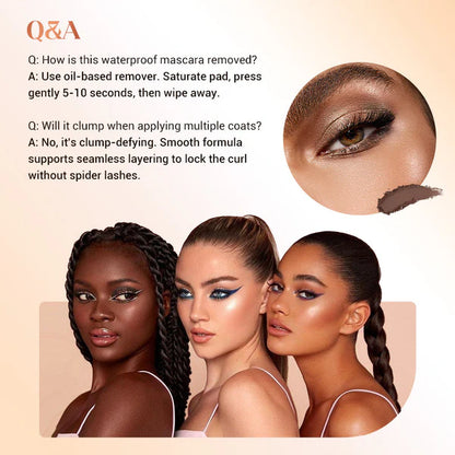✨BUY2 get 1 FREE!!✨Ultimate Waterproof & Sweatproof Lengthening & Curling Mascara👁️& Curling Mascara