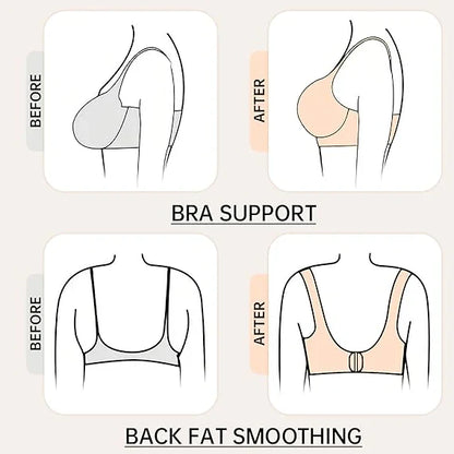 💖LAST DAY SALE 50% OFF💕Womens Comfortable Wireless Bralettes Seamless Deep V Everyday Bra