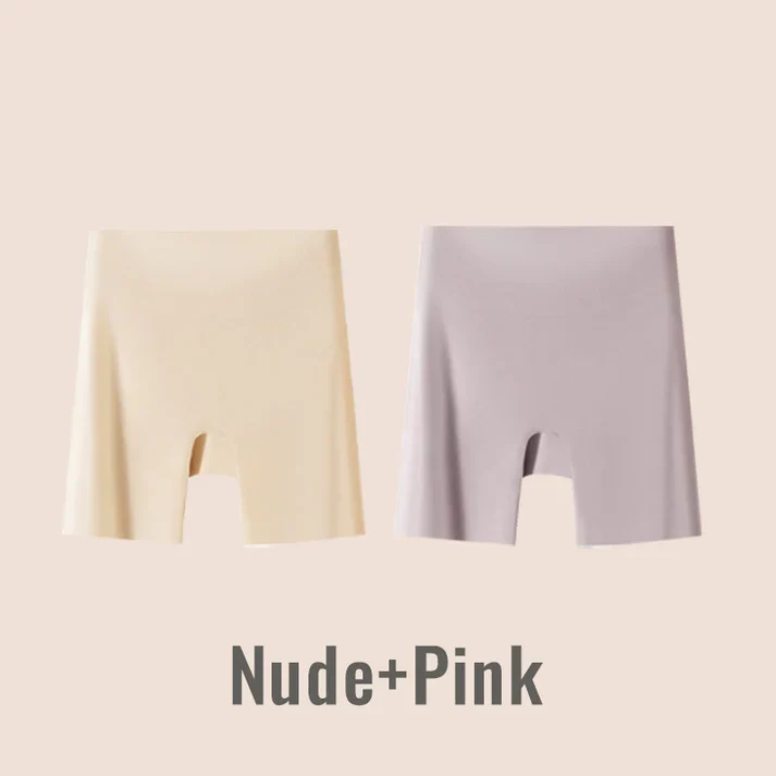 Women High-waist Ice Silk Underwear with Tummy-control Hip-lifting